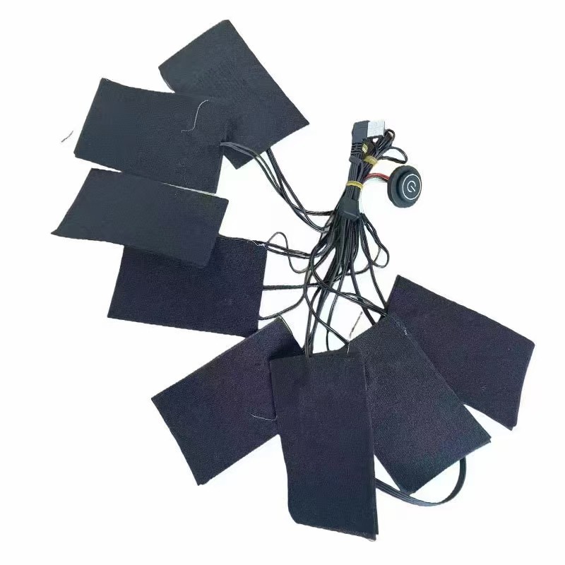 批发一拖八衣服发热片usb三档温控电热片披肩马甲背心加热片