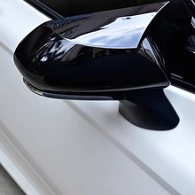 适用于丰田20-22款亚洲狮牛角后视镜壳改装碳纤维倒车镜壳 粘贴款