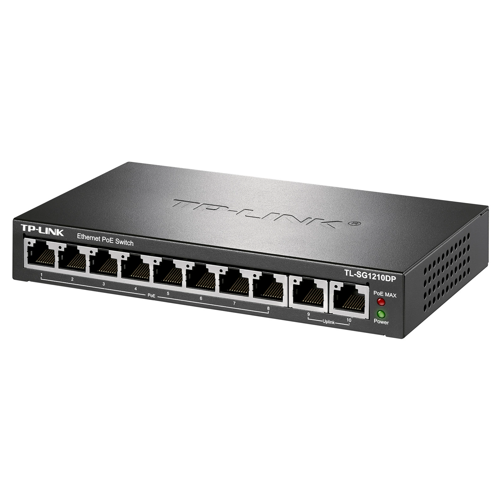 TP-LINK TL-SG1210DP Полный гигабитный Ethernet PoE коммутатор/8GE(PoE)+2GE