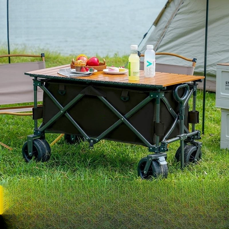 Ni Bear кемпинг тележка Складной открытый пикник негабаритный лагерь тележка тянуть тележку портативный кемпинг маленький трейлер