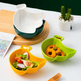 可爱儿童日韩陶瓷餐具 哑光香蕉6寸碗  网红家用微波炉甜品沙拉碗