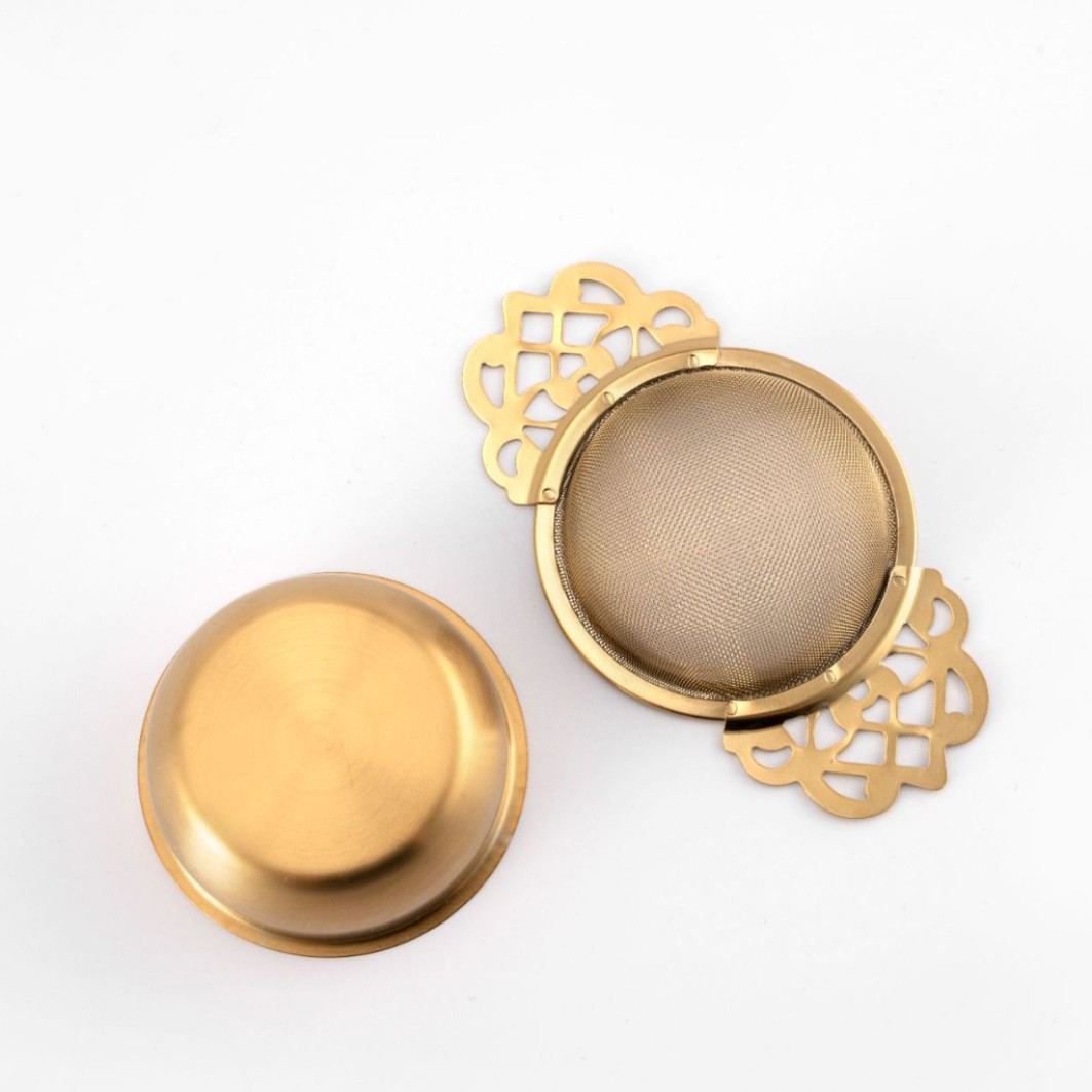 Suministro directo de fábrica de malla de encaje bandeja de té colador de té de acero inoxidable 304 colador de té simple en stock al por mayor