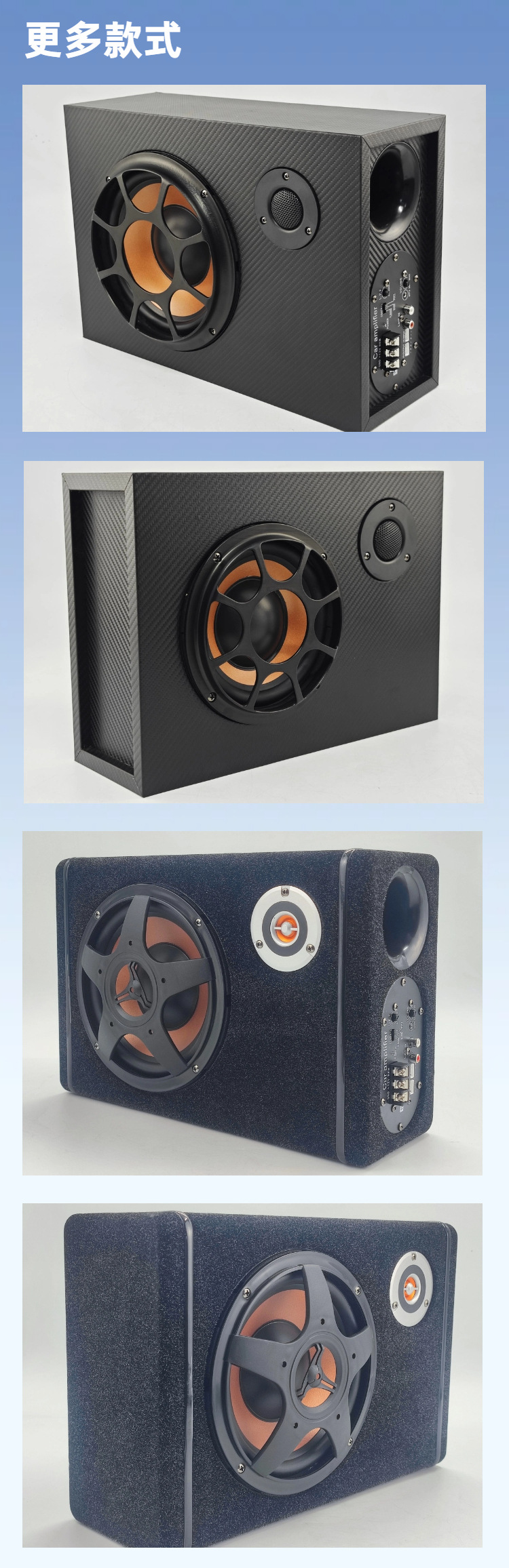 Source Factory 6/8/ 10inch Car Subwoofer with Active Tweeter 12V High and Low Level Dual Input Wholesale Oem
