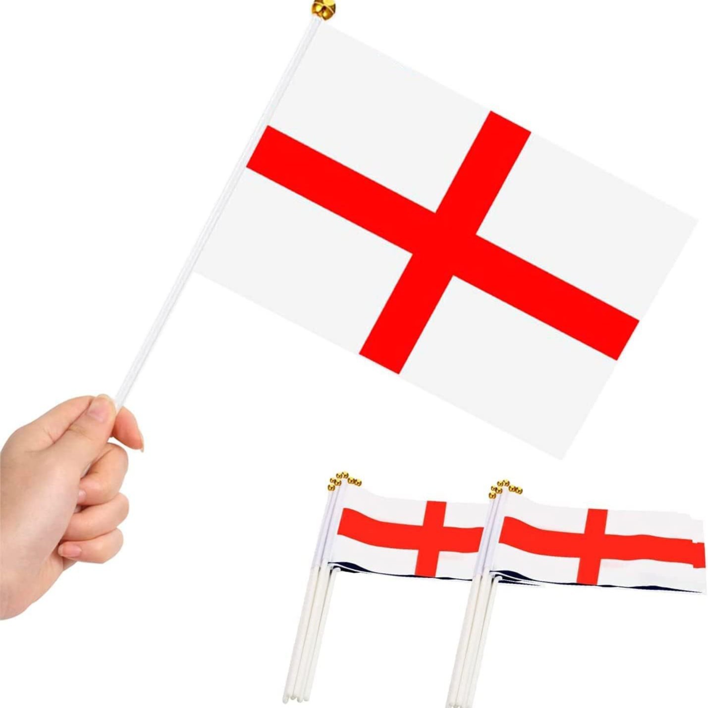 잉글랜드 손 흔들기 깃발 14x21cm 싱글 팩