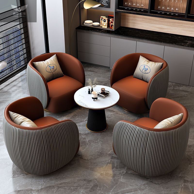 La oficina de ventas negocia sofás, mesas y sillas, recepción del hotel, salón de belleza de lujo ligero, área de salón de belleza de alta gama, combinación de reunión de ocio