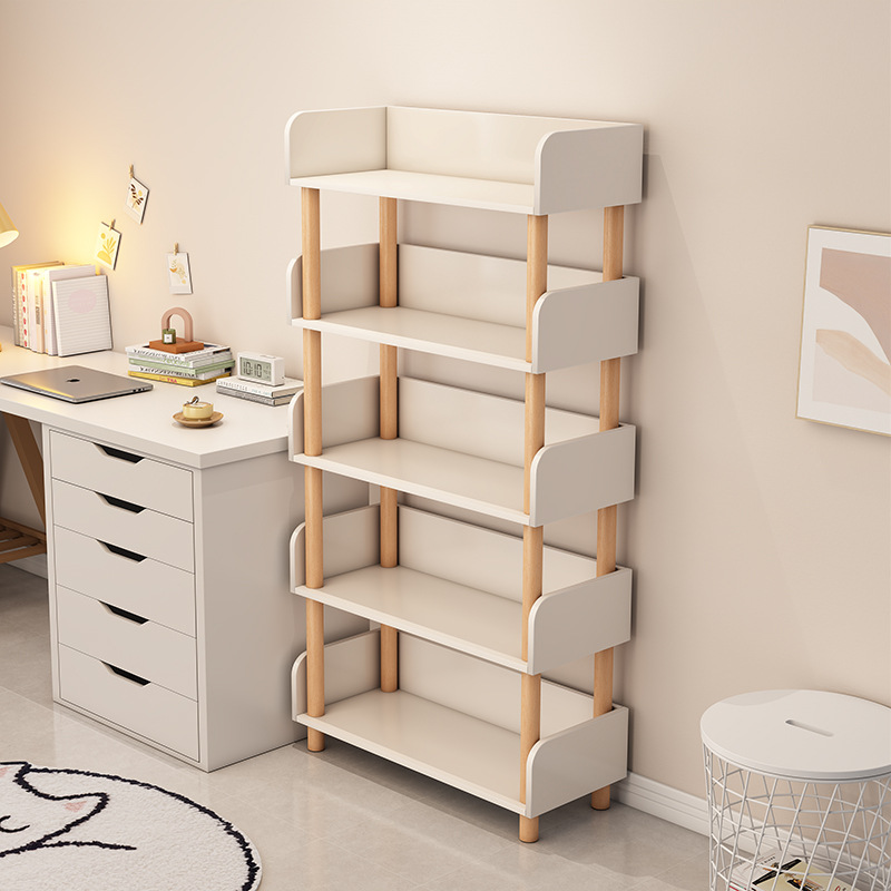 Junto al escritorio, estante para estanterías de celebridades de Internet, estante de almacenamiento de libros de varias capas, estantería de combinación de hogar moderna simple