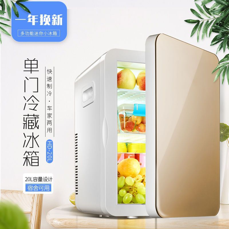 迷你小冰箱家用寝室学生宿舍车家两用小型化妆品冷藏制冷车载冰箱|undefined