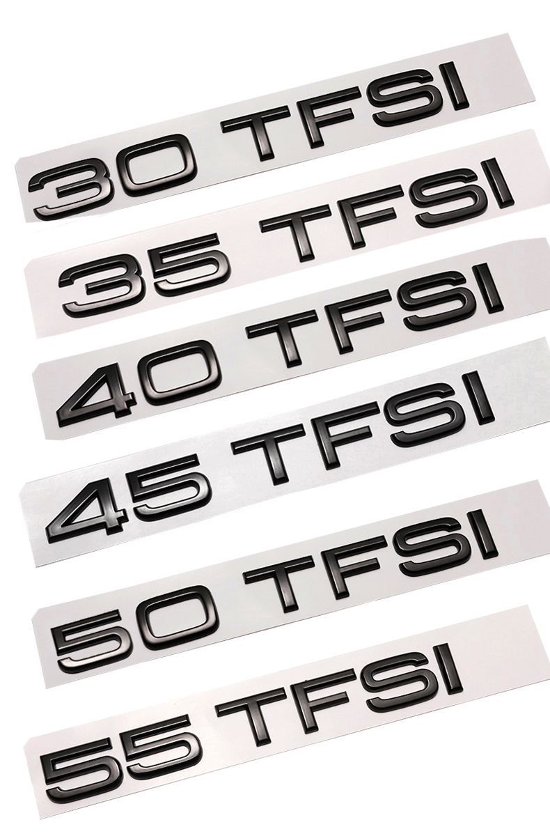 Audi black car emblem, A3, A5, A7, modified four-ring emblem, 45 four-wheel drive emblem, 40 TFSI displacement emblem, tail emblem, letter emblem, decorative sticker