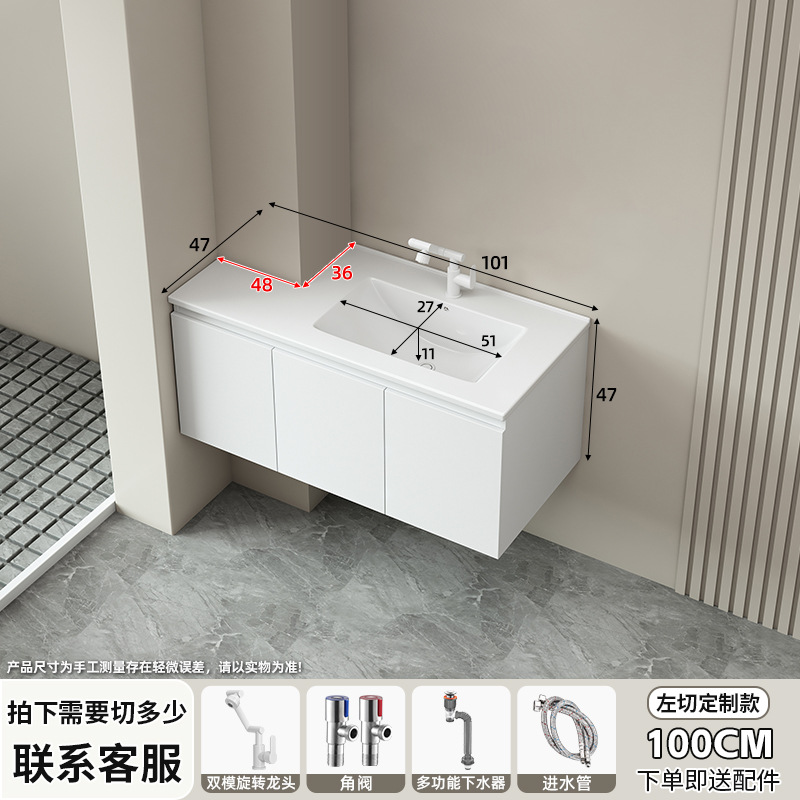 Ángulo cortado panal de abeja gabinete de baño cerámica integral lavabo de forma especial tamaño de inodoro envase lavabo de columna de tubo