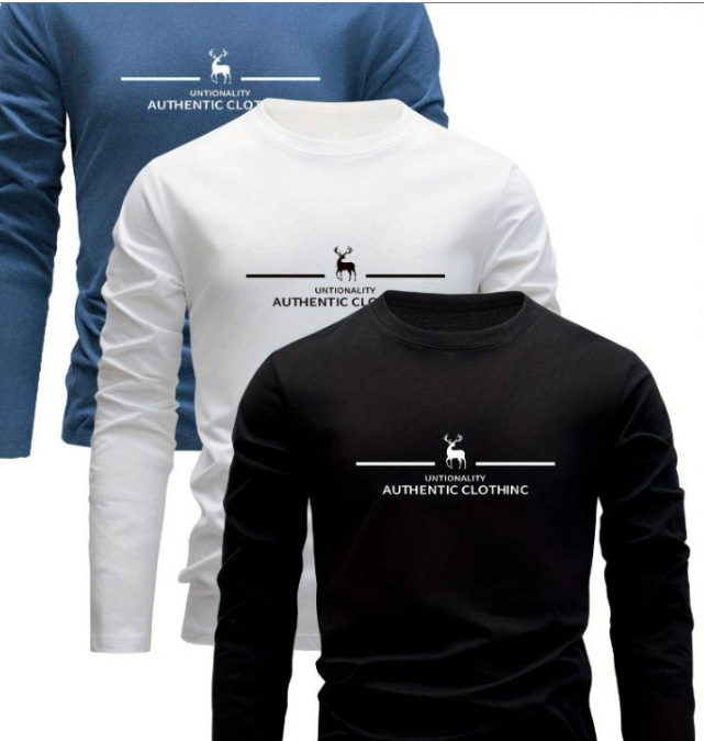 欧米越境青少年向けメンズゆったりラウンドネック長袖日焼け止めTシャツ 3Dデジタルプリント原工場|undefined