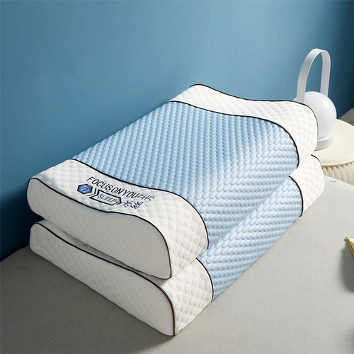 Bulk wholesale cool-feeling massage beans memory foam pillow, Thailand imported natural latex pillow, single or double-use pillow core