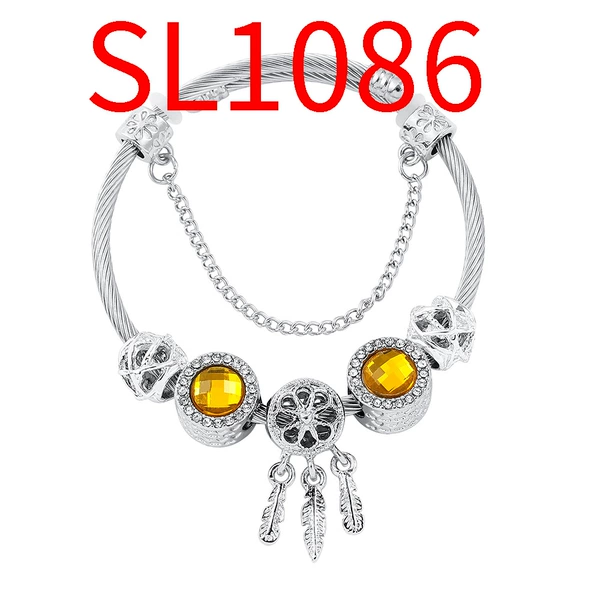 SL1086 Yellow Dream Catcher Bracelet
