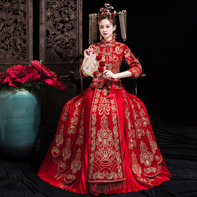 XiuHe suit married Chinese style dress shion Chinese style wedding dress wedding dress costume cheongsam