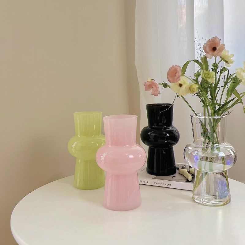 Retro medieval glass vase ornaments hydroponic flower arrangement device ins style simple home desktop decoration props