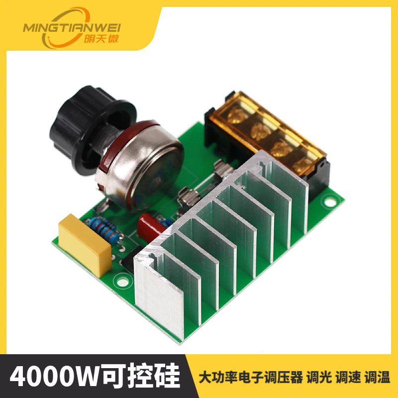 4000W进口大功率可控硅 电子调压器 调光 调速 调温 带保险