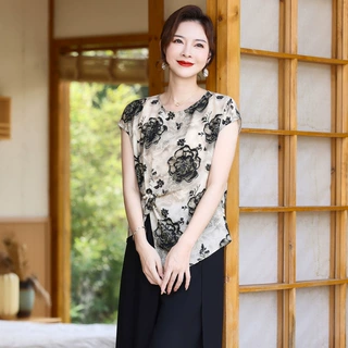 妈妈装新中式两件套2025新款中老年春夏女装洋气时尚国风夏季套装