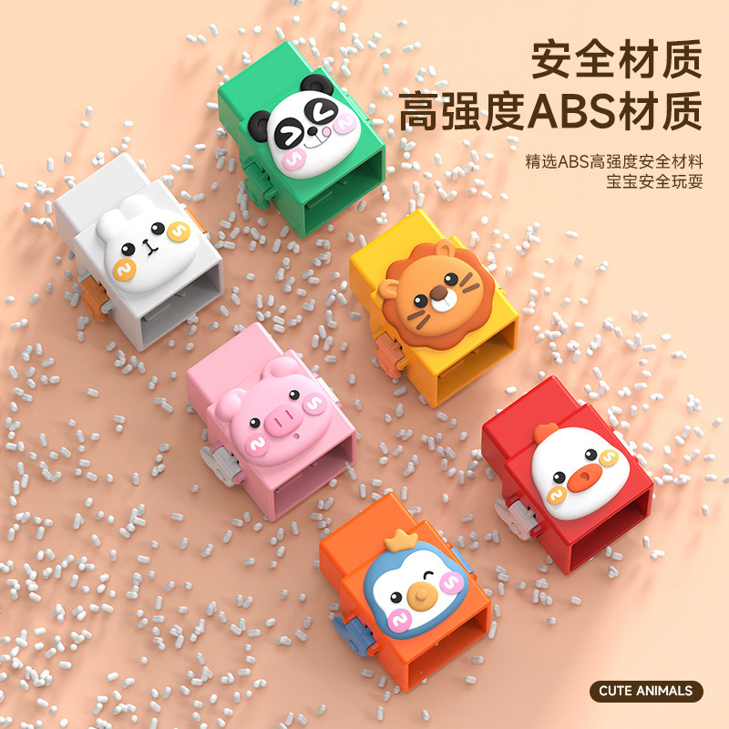Nuevos productos transfronterizos de sonido explosivo animal divertido material ABS superposición de presión de enlace lindo juguete pequeño