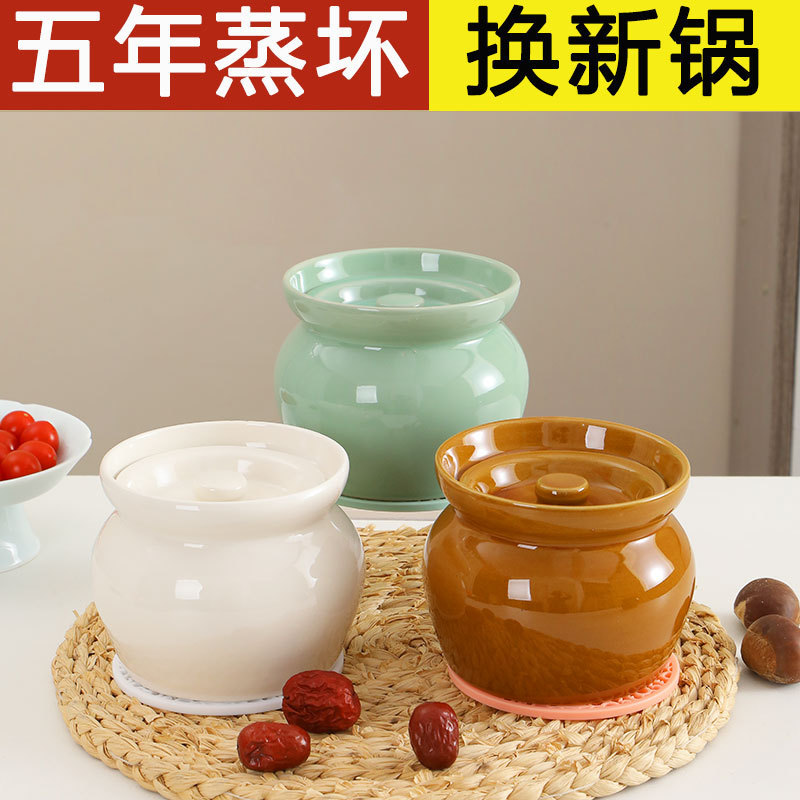 Olla de olla de barro guisada en agua, olla de estofado para una persona, olla de sopa con tapa, snacks de Shaxian, olla de sopa hirviendo de cerámica, venta directa de fábrica