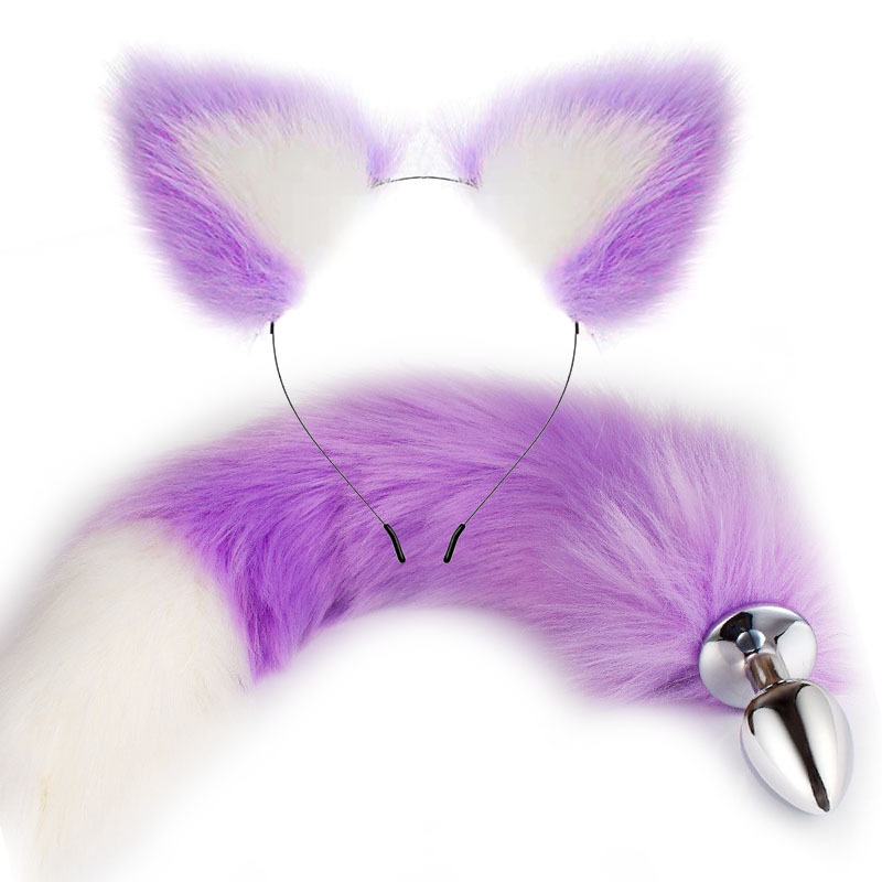 Sm Sexy Fox Tail Anal Plug Metal Anal Plug Adult Products Toys Artificial Tail Set Play Manufacturer