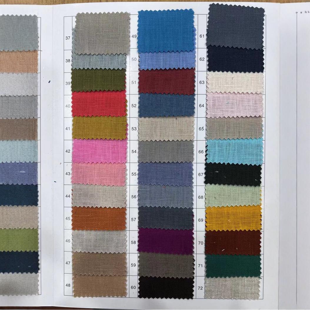 Inventario 9 lino puro, lino de 80 colores, lino de moda, tela textil, lino