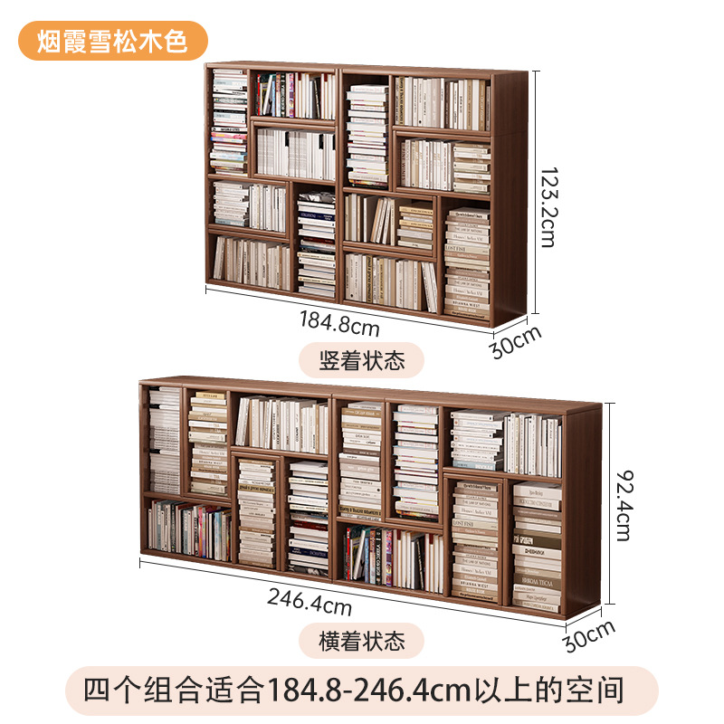 Estante de libro combinado estante de piso integrado contra la pared armario de montaje armario de esquina de sala de estar doméstica armario de exhibición