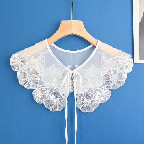 Factory direct sales new ruffled shirt fake collar women's clothing DIY decorative collar flower cross-border e-commerce exclusive for the second batch