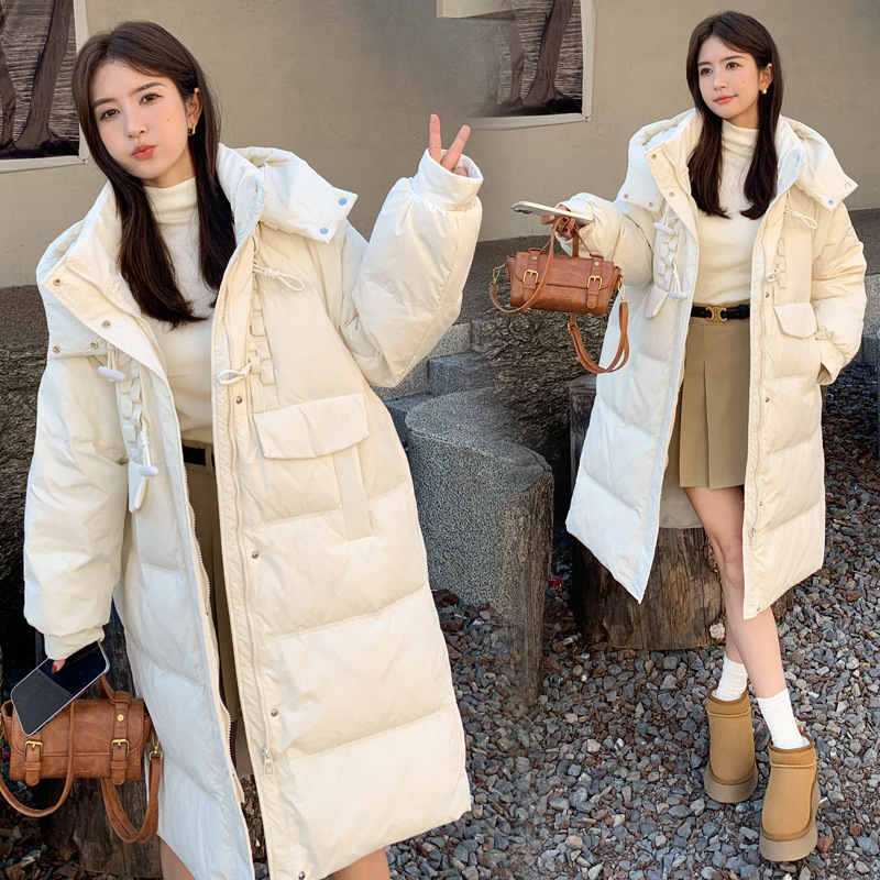 2024 Horn Button Plus Size down Jacket for Women 100kg Fat mm Korean Style Maternity Mid-Length Coat Korean Fashion 2024 Horn Button Plus Size down Jacket for Women 100kg Fat mm Korean Style Maternity Mid-Length Coat Korean Fashion