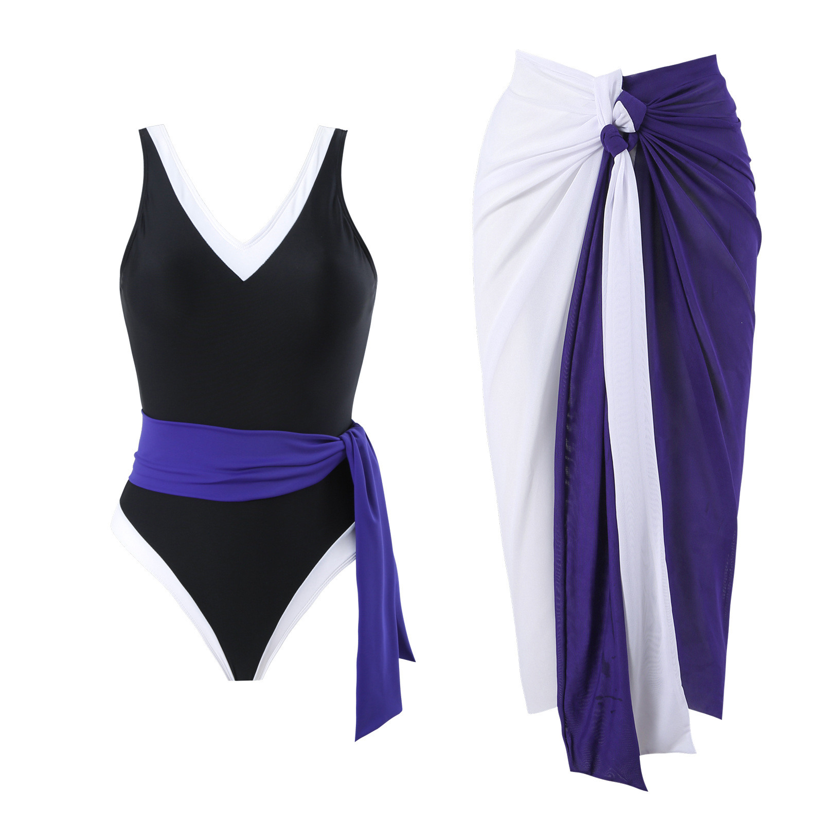 Sexy solid color swimwear