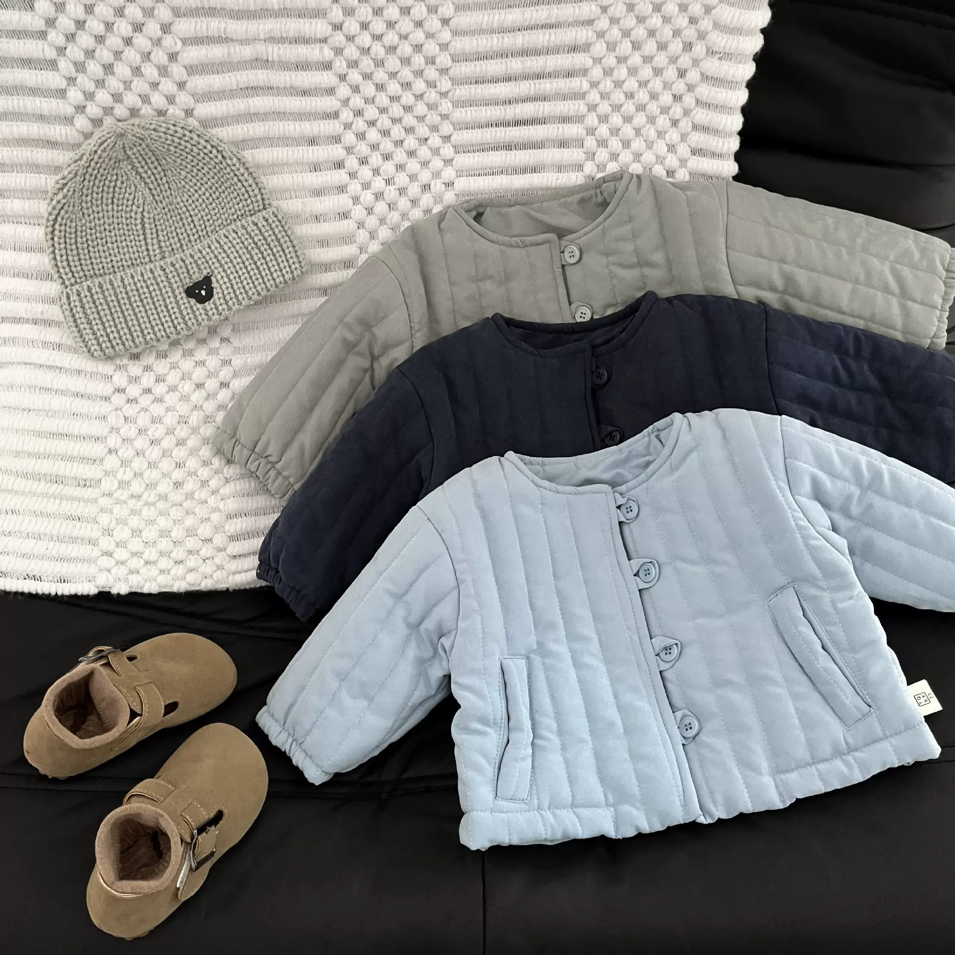 婴儿冬季夹棉外套韩系新款洋气男女宝宝加厚棉服小童衍棉保暖棉袄