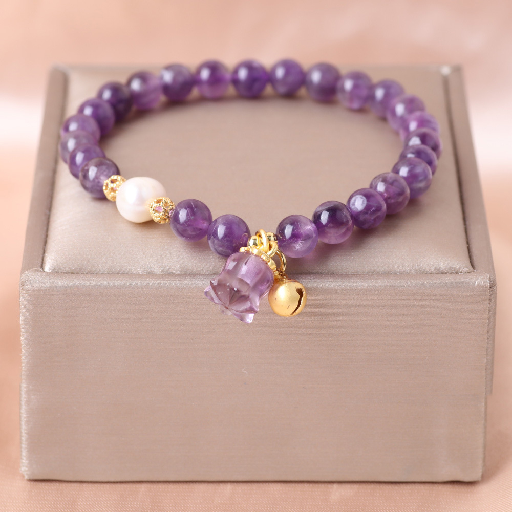 Brazalete de cuentas de ágata rojo para mujeres lujoso ligero delicado de alta sensación joyería de mano de verano colgante de mano