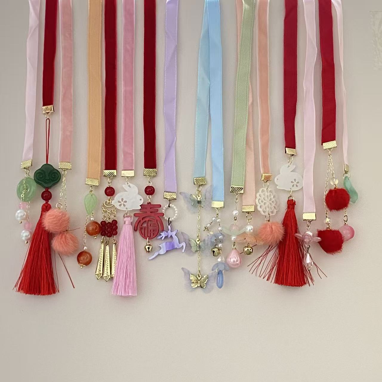 Ancient Style Hanfu Children's Braided Hairband, Traditional Princess Ribbon Hair Accessory, Daily Hair Tie for Girls