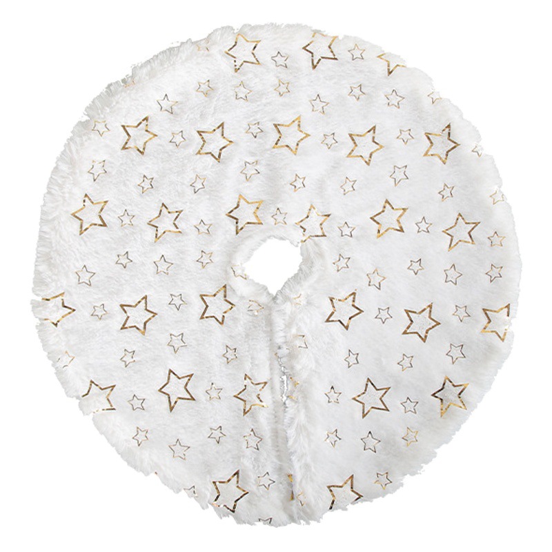 Nuevas decoraciones de Navidad transfronterizas mini falda de árbol de Navidad atmósfera de diseño de árbol de borde de nieve esquinado falda blanca