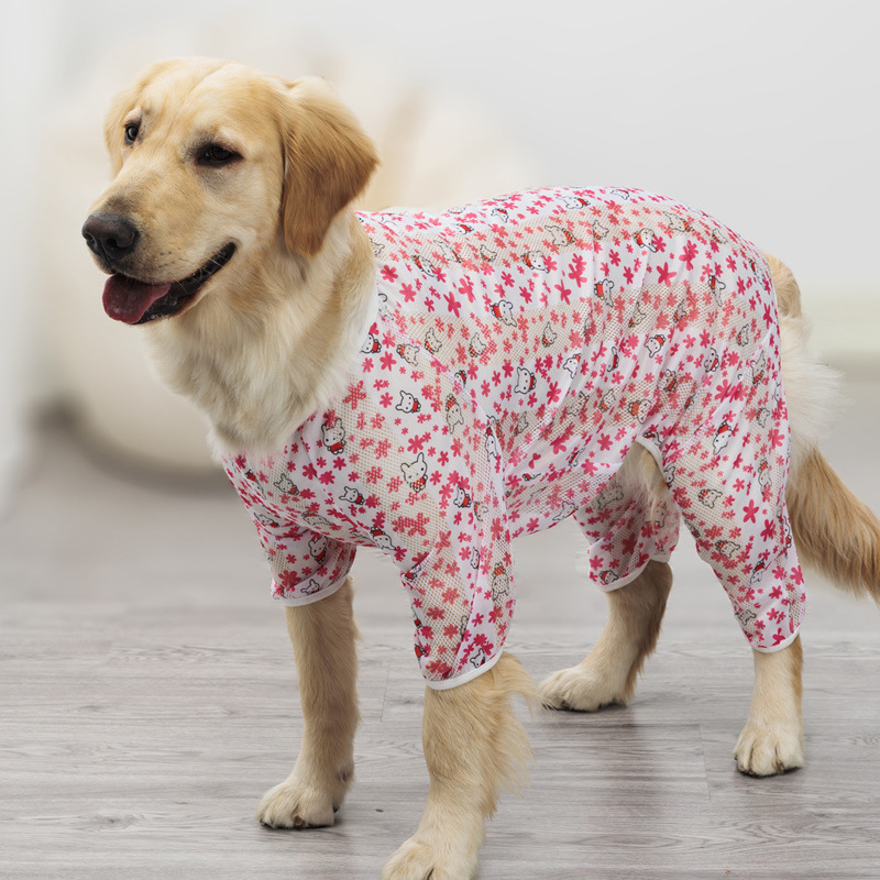 宠物狗狗衣服夏轻薄四脚防掉毛防晒背心猫咪防晒衣空调服中大型犬|undefined