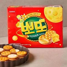 韩国进口 CROWN克丽安波导干酪芝士夹心饼干独立包装办公休闲零食