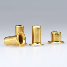 厂家直销铜鸡眼铆钉黄铜空心直管过孔铆钉双通纯铜气眼扣