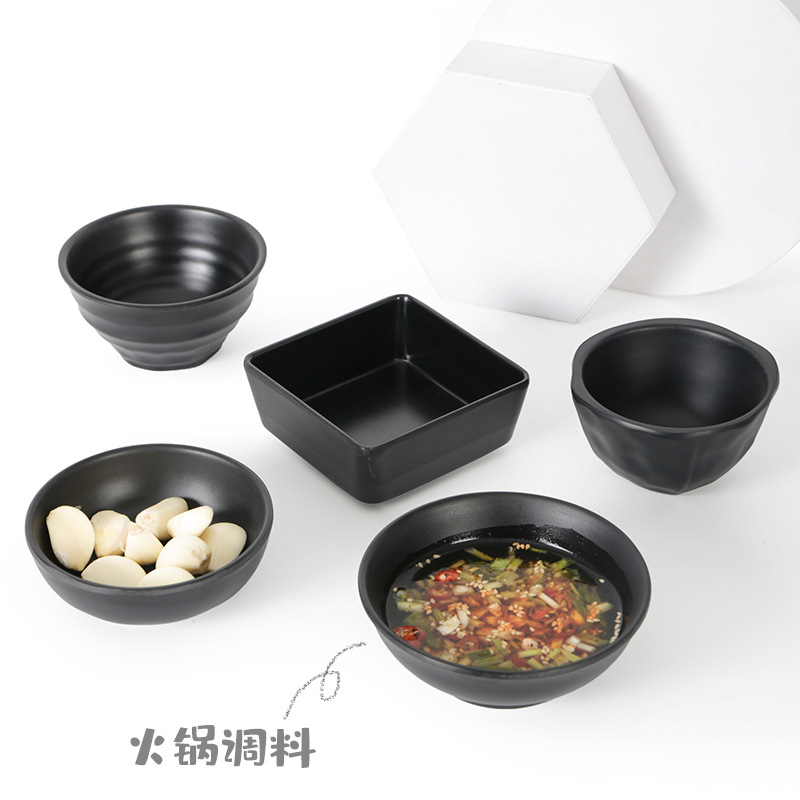 Melamine barbecue dining plastic small plate food plate commercial flavor plate dipping sauce seasoning seasoning sauce soy sauce dipping plate