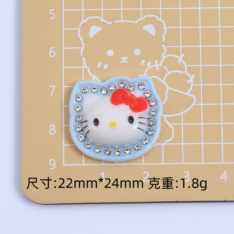 かわいいダイヤモンドニャー漫画手作り diy ジュエリーアクセサリークリーム接着剤樹脂小物アクセサリーホール靴バックル素材|undefined