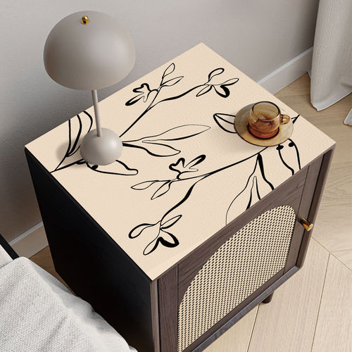 American waterproof and oil-proof bedside table dust-proof mat no-wash drum washing machine cover cloth home cuttable leather tablecloth
