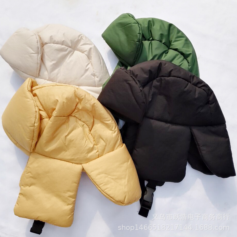 冬季款儿童雷锋帽护耳保暖男女孩防风防寒东北户外纯色可爱套头帽