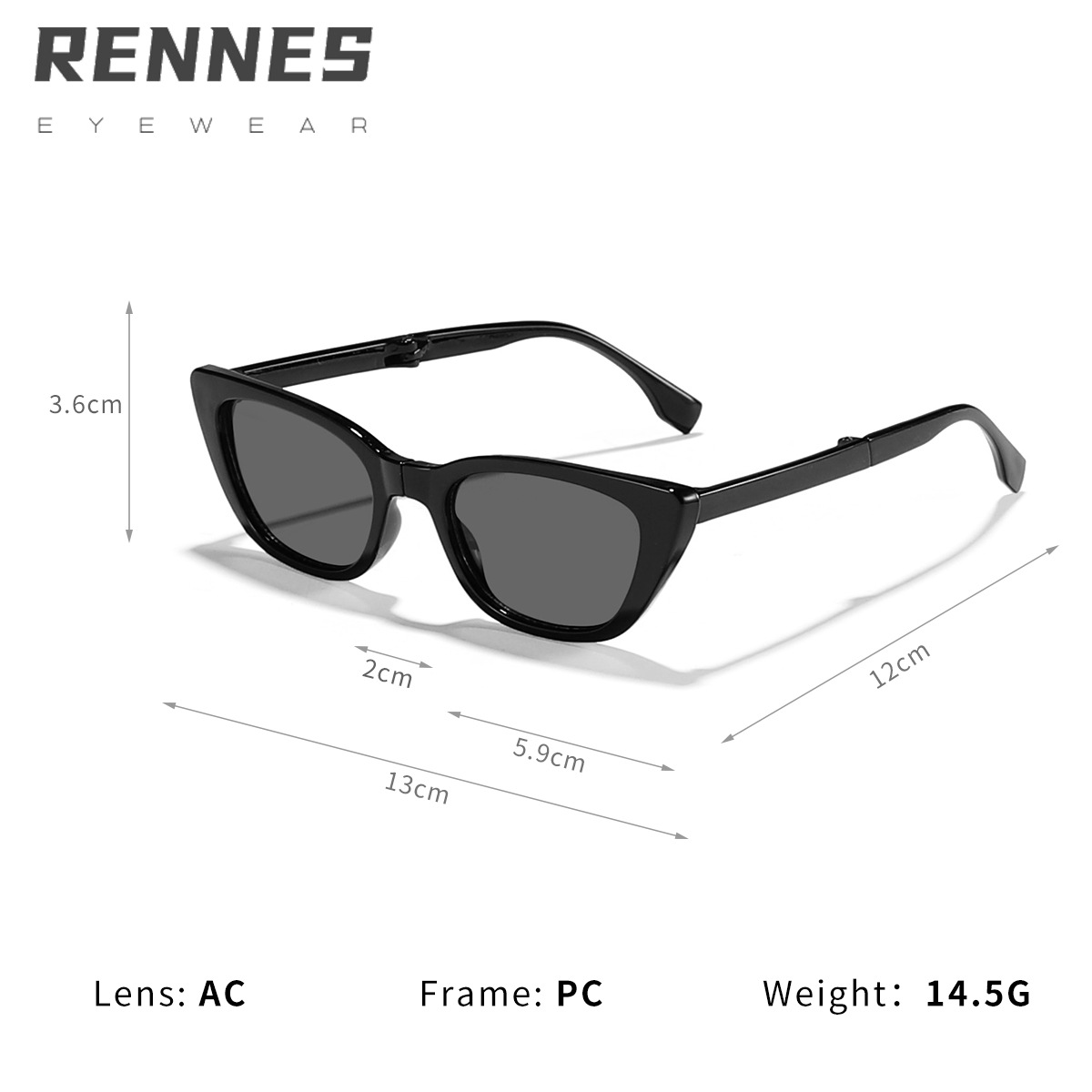 Nuevas gafas de sol plegables de alta calidad para niños transfronterizas, marco pequeño, ojo de gato, lindo bebé, sombrilla al aire libre, gafas de sol de moda