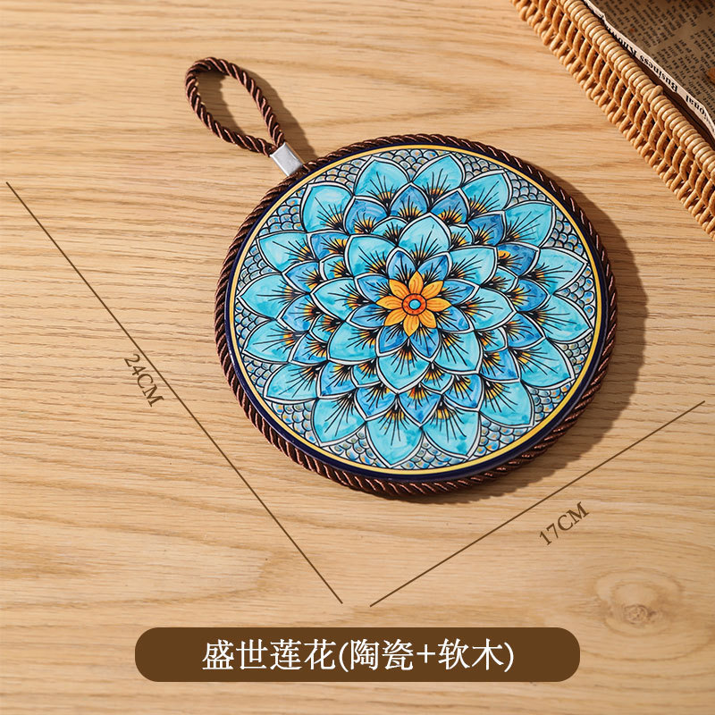 复古隔热垫耐高温砂锅防烫垫珐琅锅垫子陶瓷新中式餐桌防滑餐盘垫|undefined