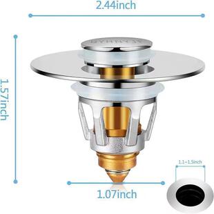 Cross-border Amazon American European Basin drainer bounce core hand washing basin pool press type leaking plug
