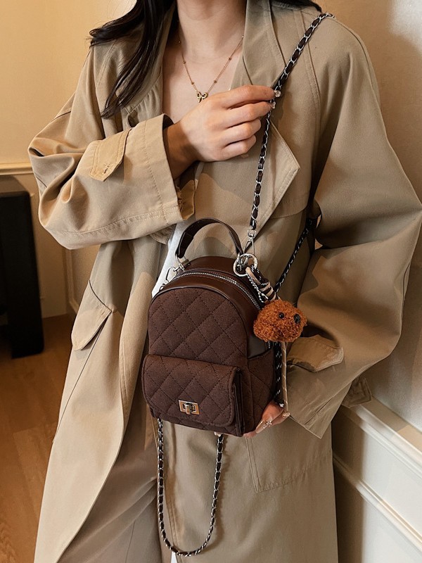 Bolsa de cadena de moda coreana, mochila para mujeres 2025, nueva mochila de moda pequeña, bolso simple para mujeres