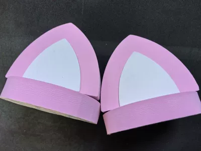 Other Automotive Exterior Supplies Cat Ears Decoration Clockwork Car - pink-white