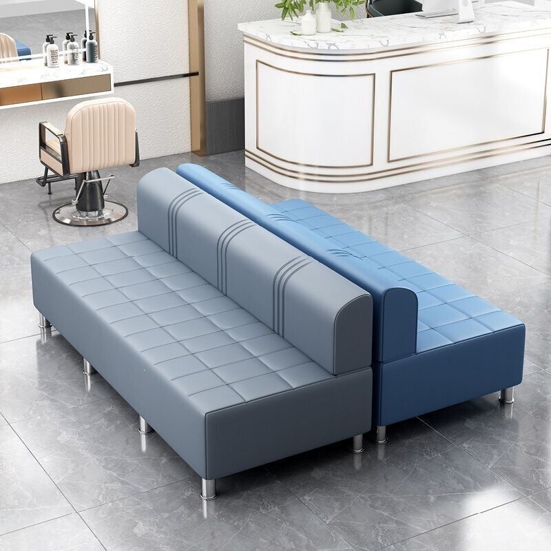 Simple Sofa, Barber Shop Waiting Chair, Office Sofa, Long Sofa for Guests, Hair Salon Rest Area Reception Sofa