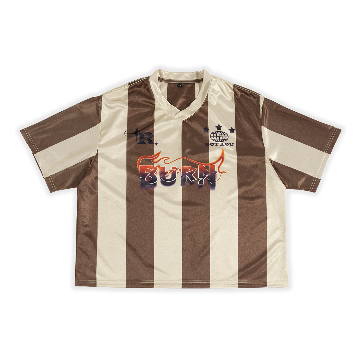 ETAI Hombre| Tide transfronterizo corto ancho modelo de fútbol cuello V manga corta de alta calidad rayas casuales camiseta de boxeo image 7