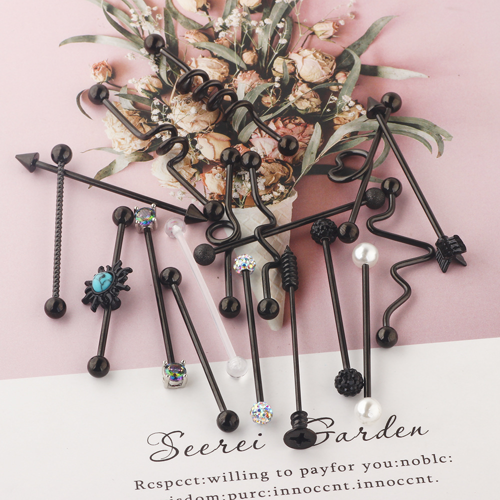 Labret piercing jewelry detail image