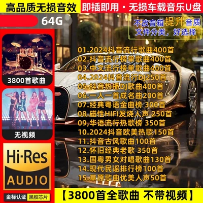 Drive Songs 2025 Douyin Popularity List: Car DVD player - 64g-3800-popular-songs-selected-from-the-internet-high-quality-lossless-music-u-disk