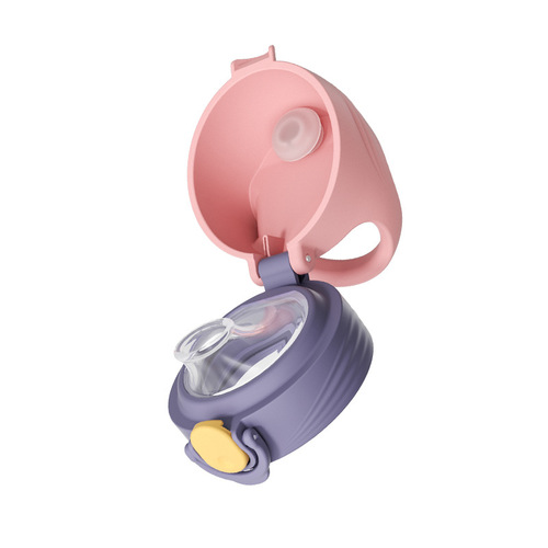 Sports water bottle dedicated straight-drinking lid, shatter-resistant and leak-proof, made of safe material PPSU. Water bottle cap with handle for drinking.