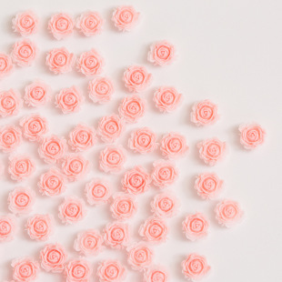 New resin carved dark red dried rose nail jewelry Camellia three-dimensional accessories nail decoration